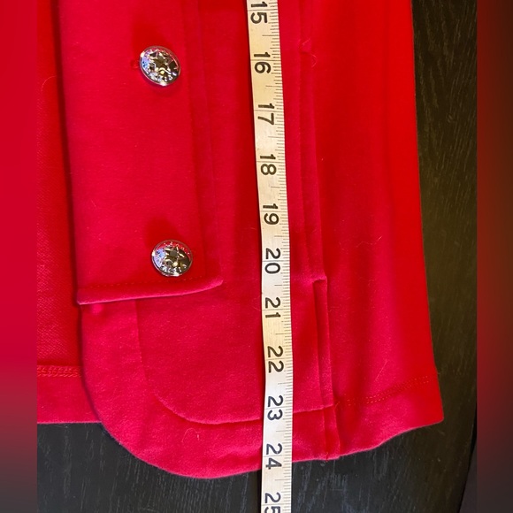 Tommy Hilfiger Military-style jacket.Red with Braided Trim & Silver Star Buttons - Picture 7 of 16